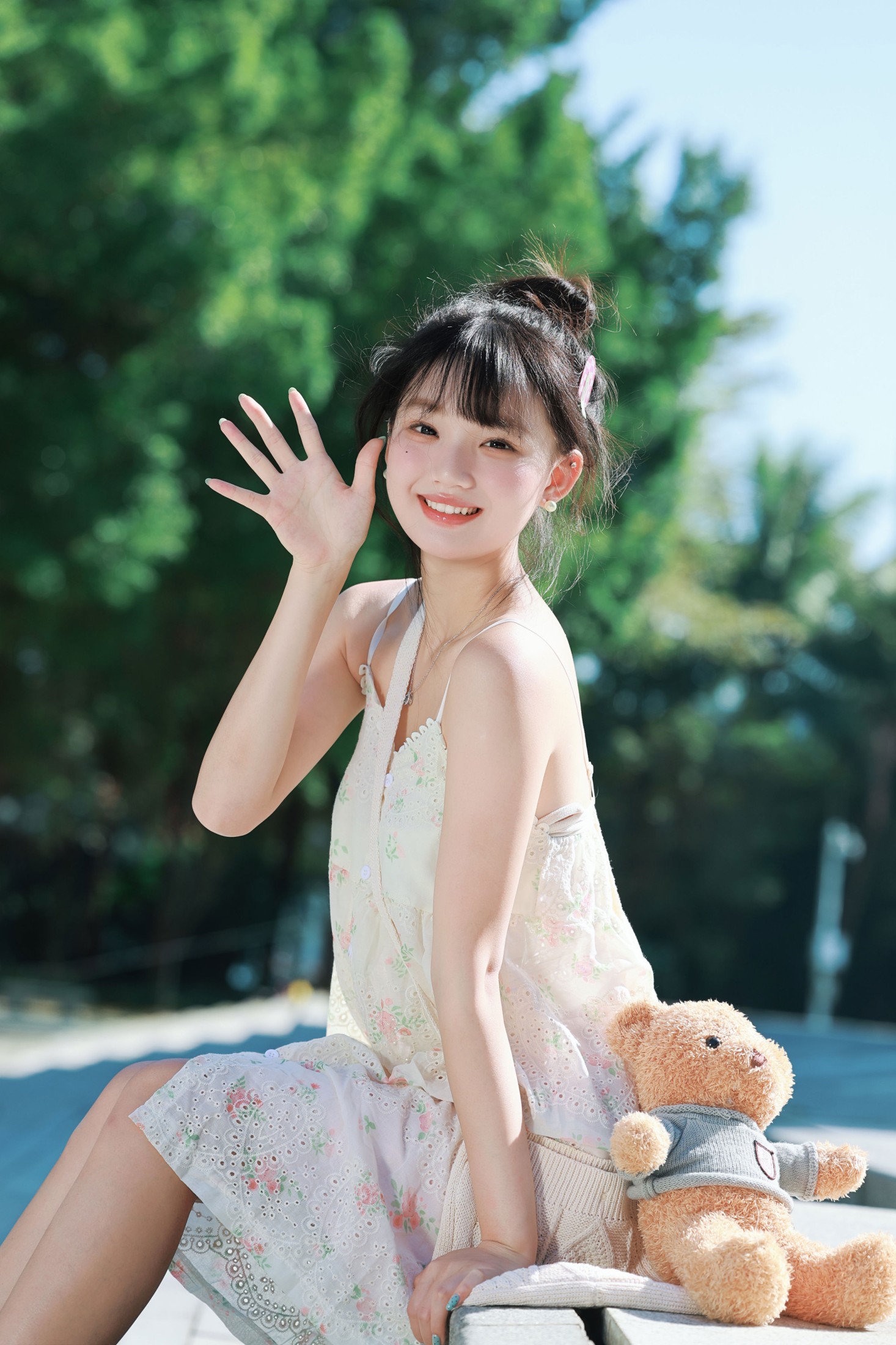 《夏日、小熊与她，藏在绿意里的温柔瞬间》[19P] 插图3