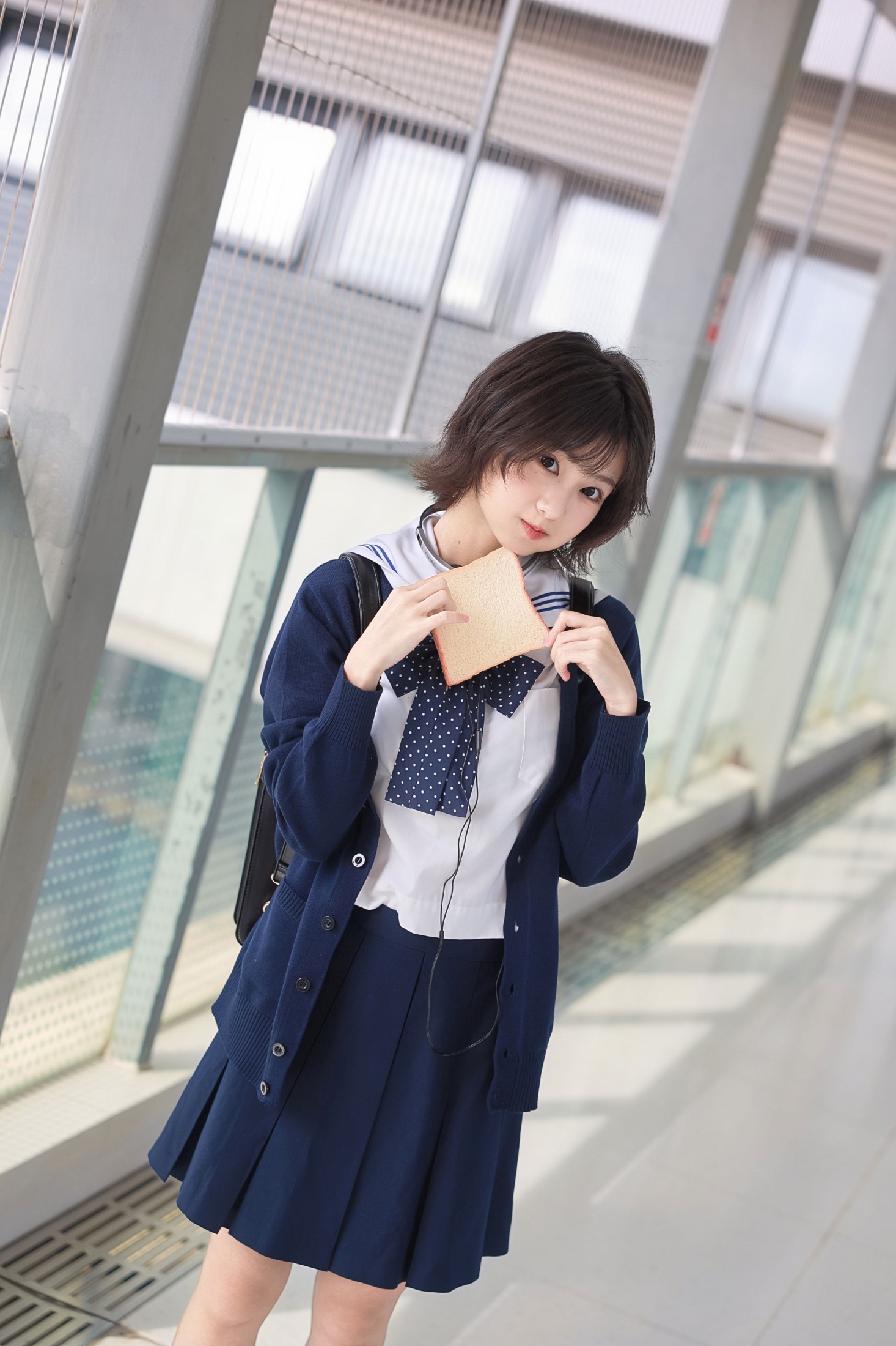《日系车站 JK 写真，耳机里的青春 BGM》[51P] 插图3
