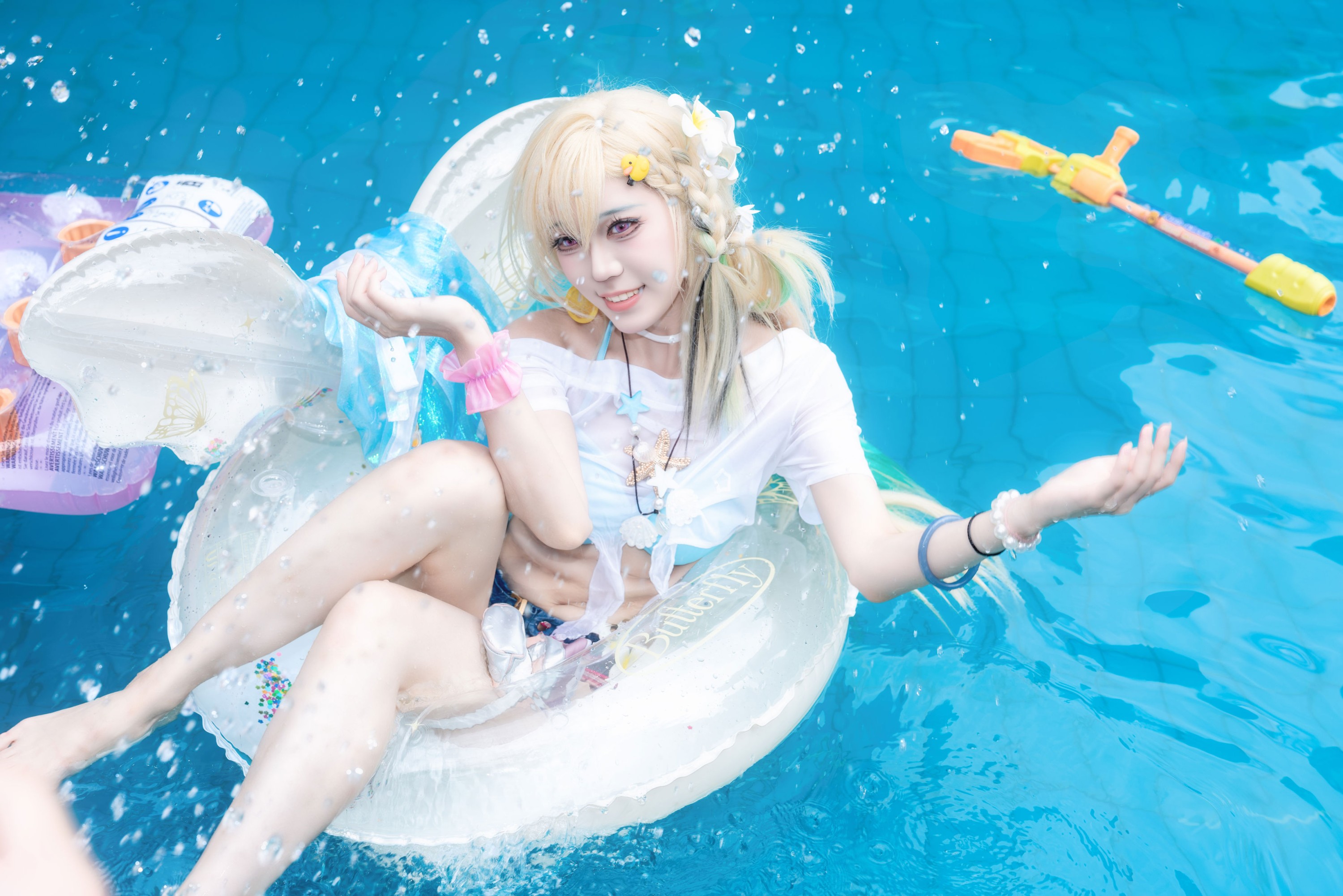《琳奈-夏日薄荷糖泳装》[26P]-66COS