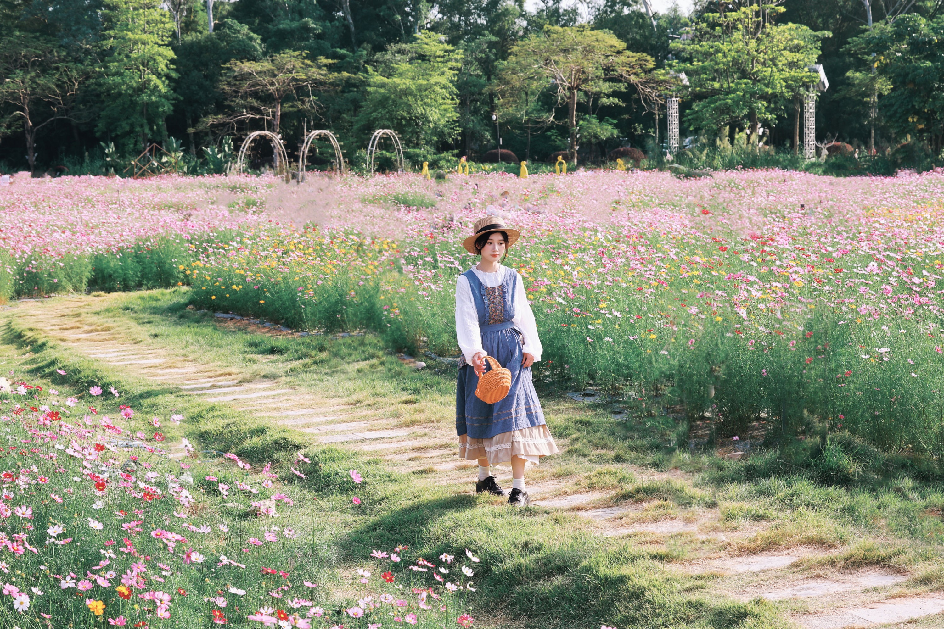 《春日限定｜格桑花海里的田园少女》[20P] 插图3