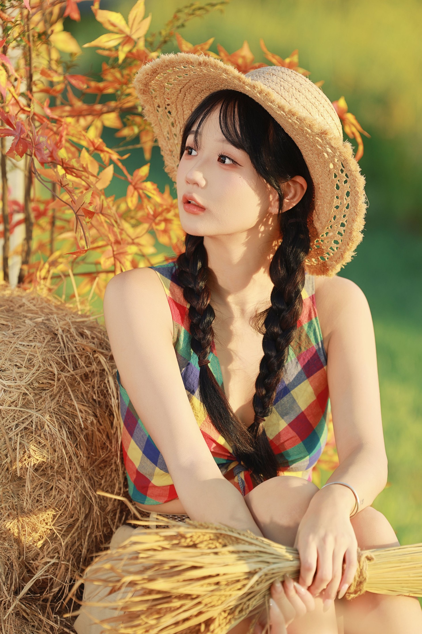 《秋日序曲・稻田与草帽少女》[25P] 插图5