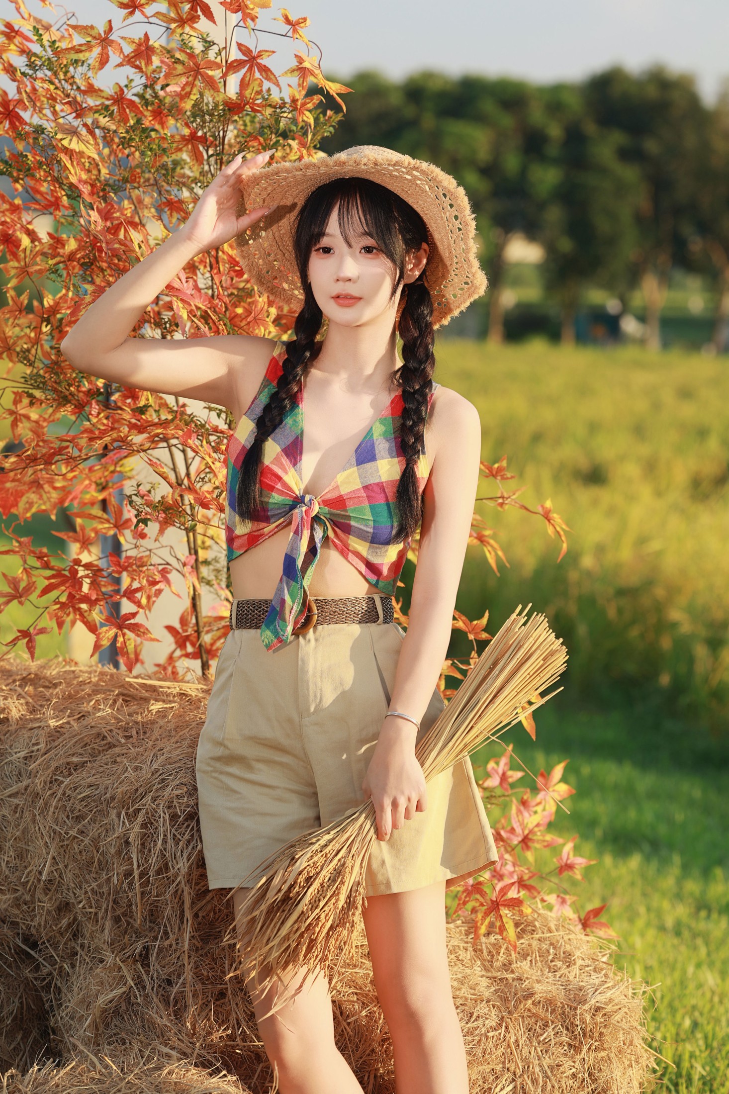 《秋日序曲・稻田与草帽少女》[25P] 插图3