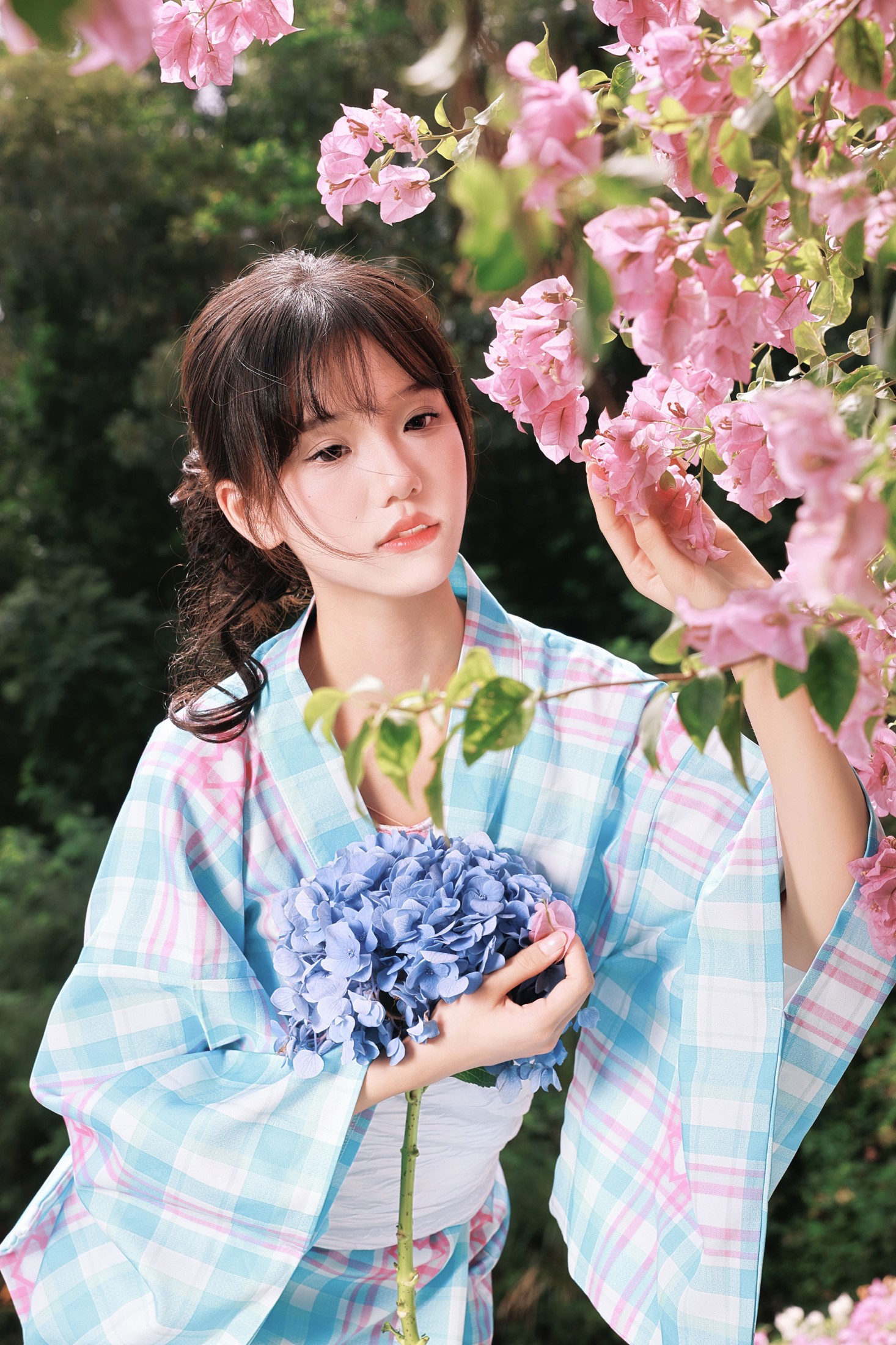 《夏花序章 | 当和服遇上三角梅，写一封蓝色的情书》[12P]-66COS
