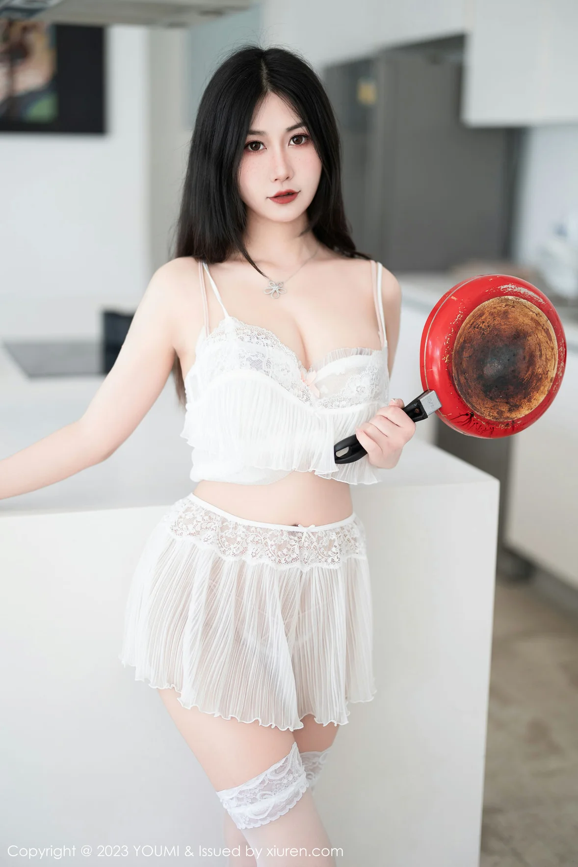 尤蜜荟 Vol.959 laura阿姣 白色网纱服饰泰国旅拍 [86P]-66COS
